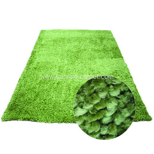 Polyester Shagy flooring rug carpet in Plain color